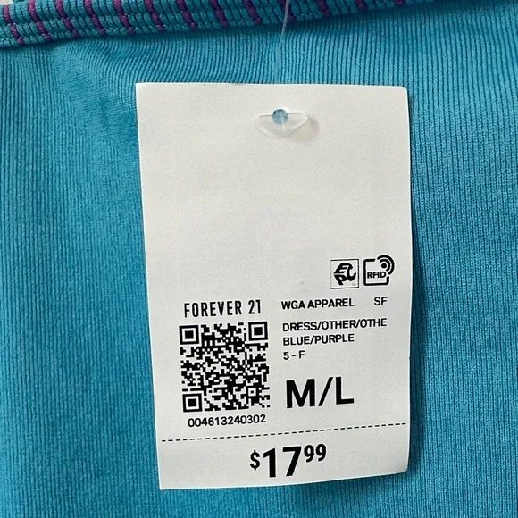 Forever 21 Blue and Purple romper size M/L BWT - Picture 3 of 8